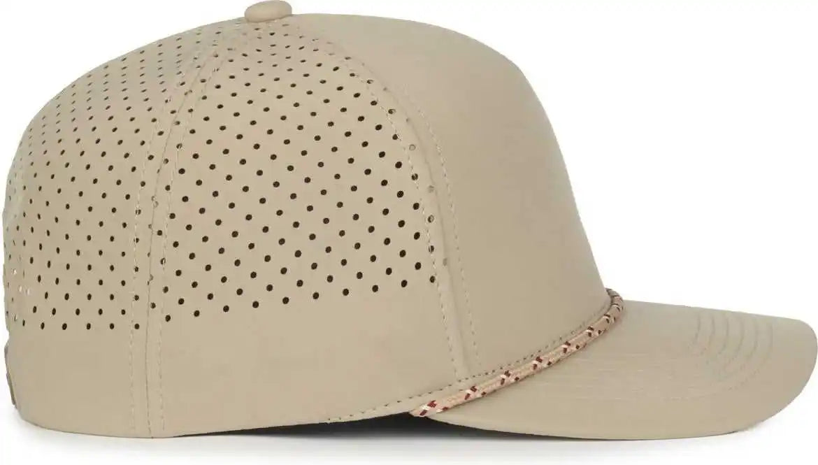 Oc Sports Oc551pf Perforated Performance 5-panel with Cord Cap - Khaki - Osfm