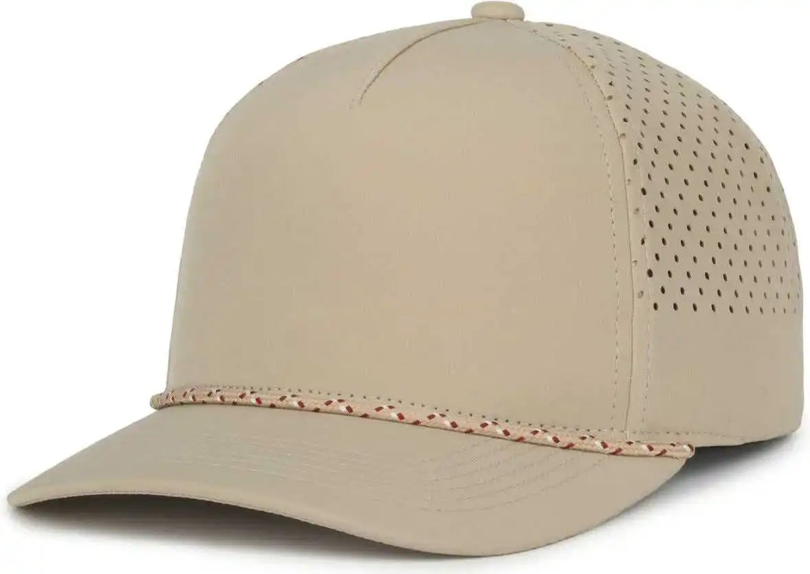 Oc Sports Oc551pf Perforated Performance 5-panel with Cord Cap - Khaki - Osfm