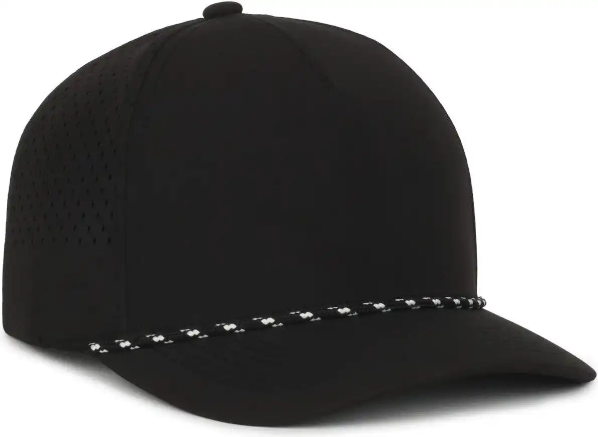 Oc Sports Oc551pf Perforated Performance 5-panel with Cord Cap - Black - Osfm