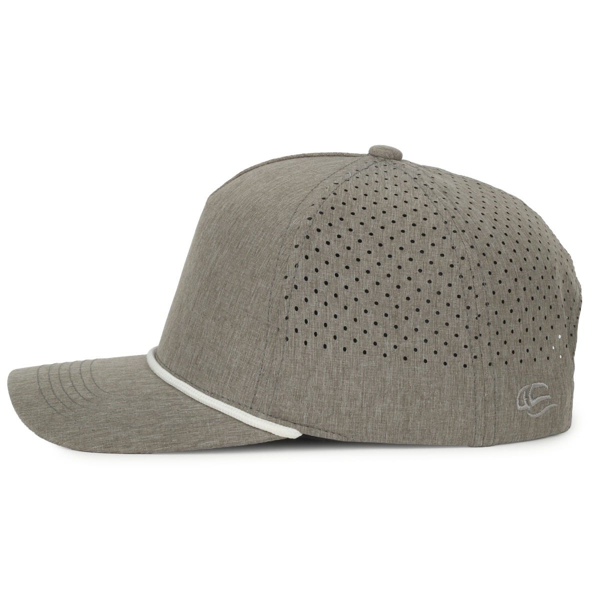 Oc Sports Oc551pf Perforated Performance 5-panel with Cord Cap - Heathered Smoke White