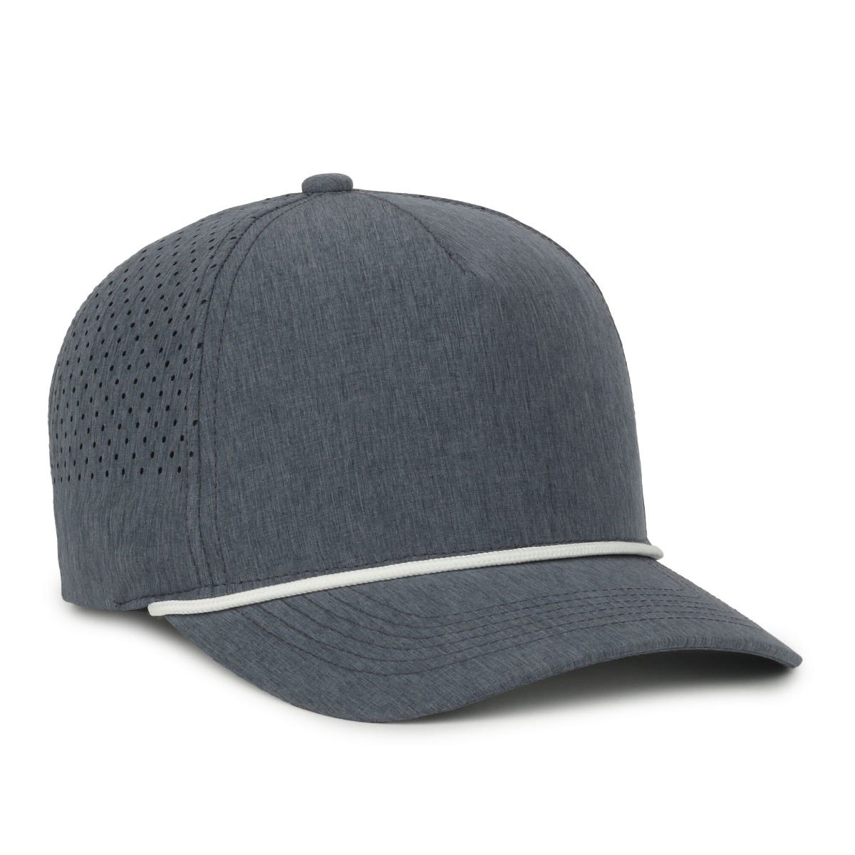 Oc Sports Oc551pf Perforated Performance 5-panel with Cord Cap - Heathered Slate White