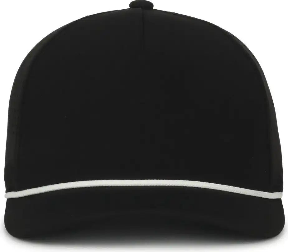 Oc Sports Oc551pf Perforated Performance 5-panel with Cord Cap - Black White - Osfm