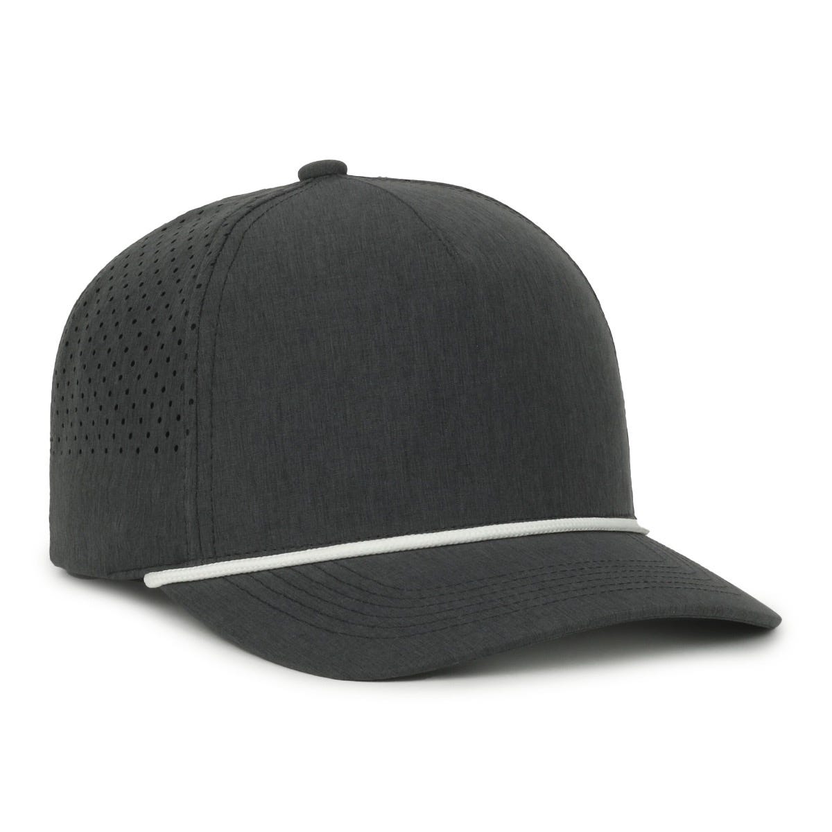 Oc Sports Oc551pf Perforated Performance 5-panel with Cord Cap - Heathered Charcoal White