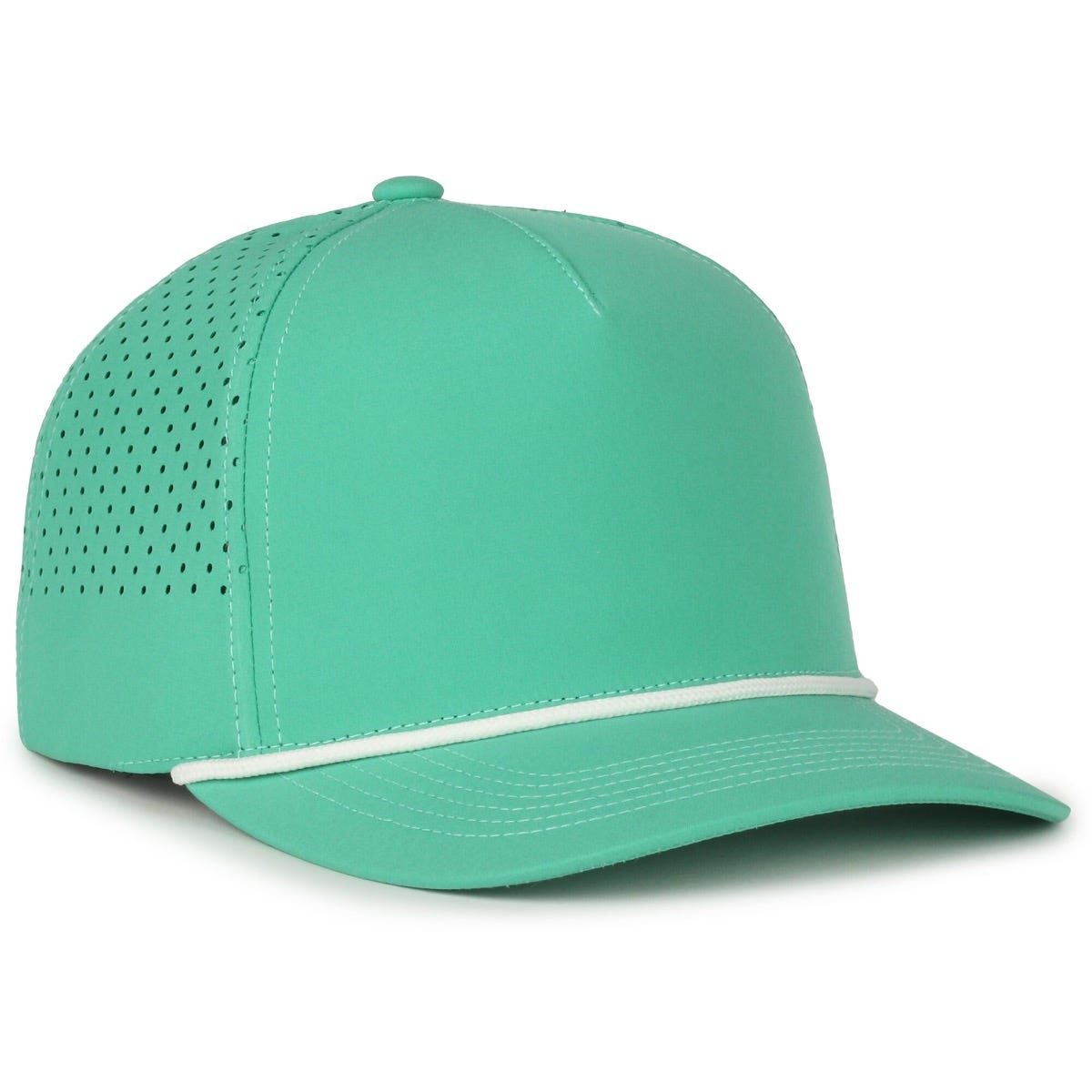 Oc Sports Oc551pf Perforated Performance 5-panel with Cord Cap - Seafoam White