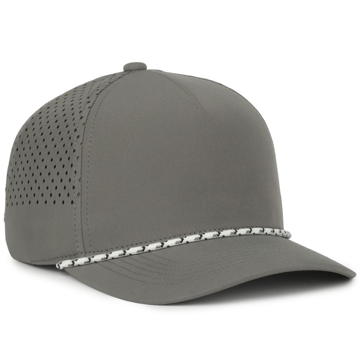 Oc Sports Oc551pf Perforated Performance 5-panel with Cord Cap - Charcoal Multi