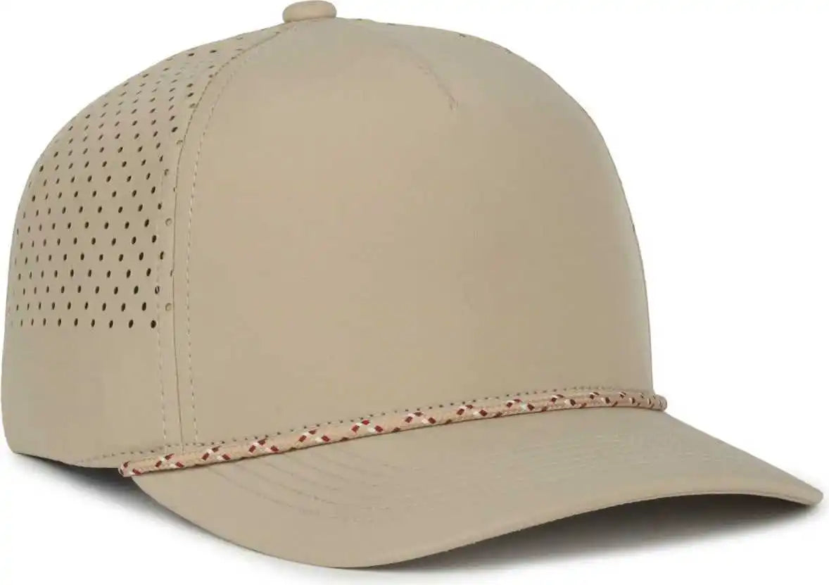 Oc Sports Oc551pf Perforated Performance 5-panel with Cord Cap - Khaki - Osfm