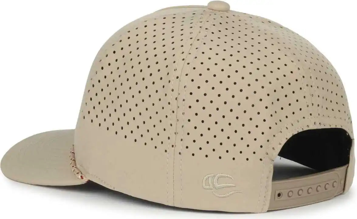 Oc Sports Oc551pf Perforated Performance 5-panel with Cord Cap - Khaki - Osfm