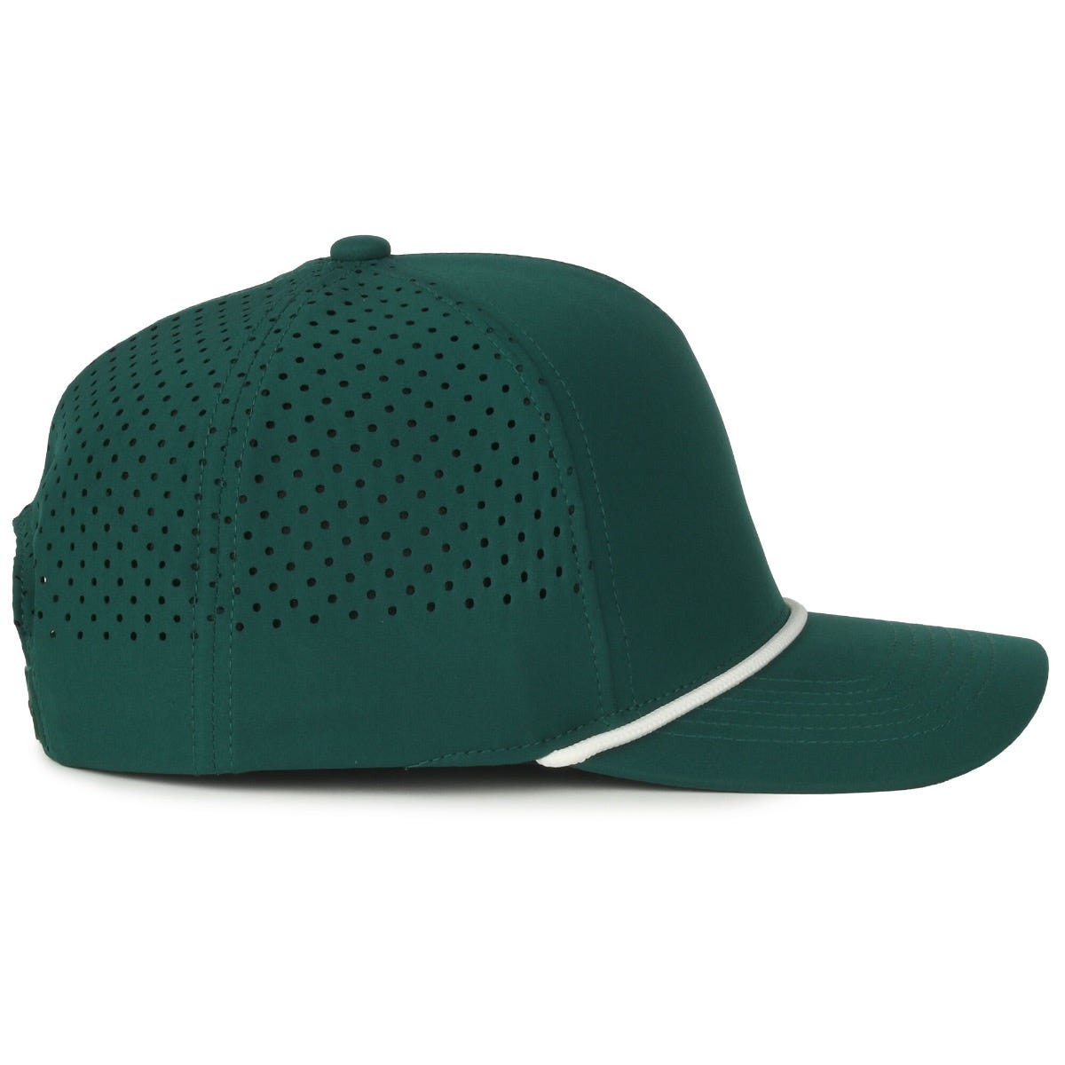 Oc Sports Oc551pf Perforated Performance 5-panel with Cord Cap - Dark Green White