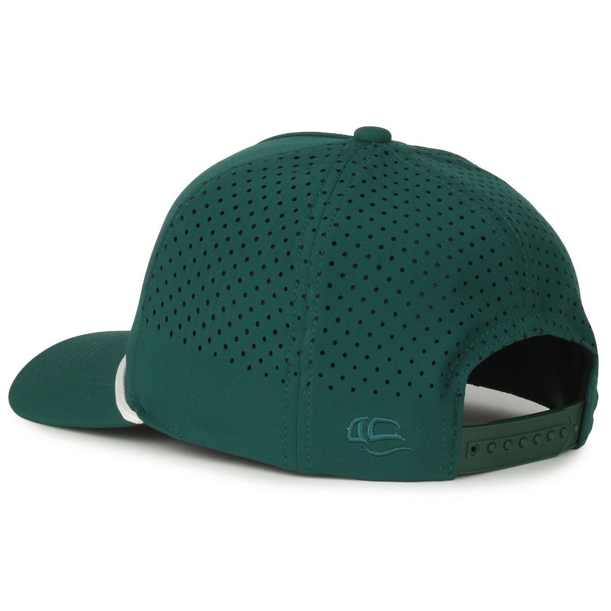 Oc Sports Oc551pf Perforated Performance 5-panel with Cord Cap - Dark Green White