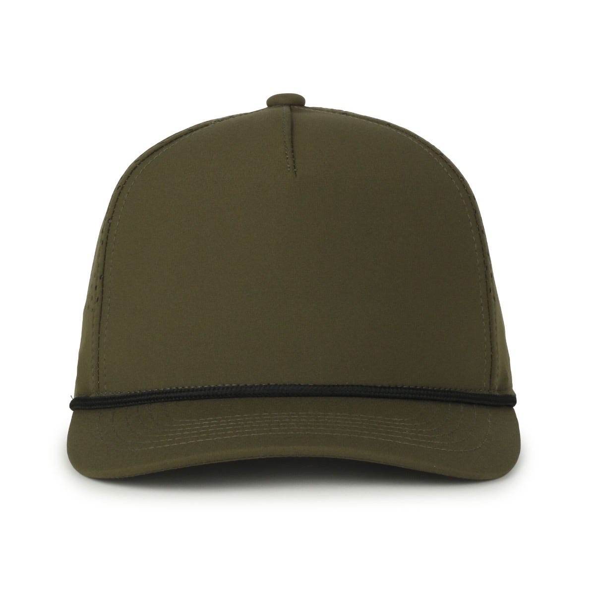 Oc Sports Oc551pf Perforated Performance 5-panel with Cord Cap - Olive Black