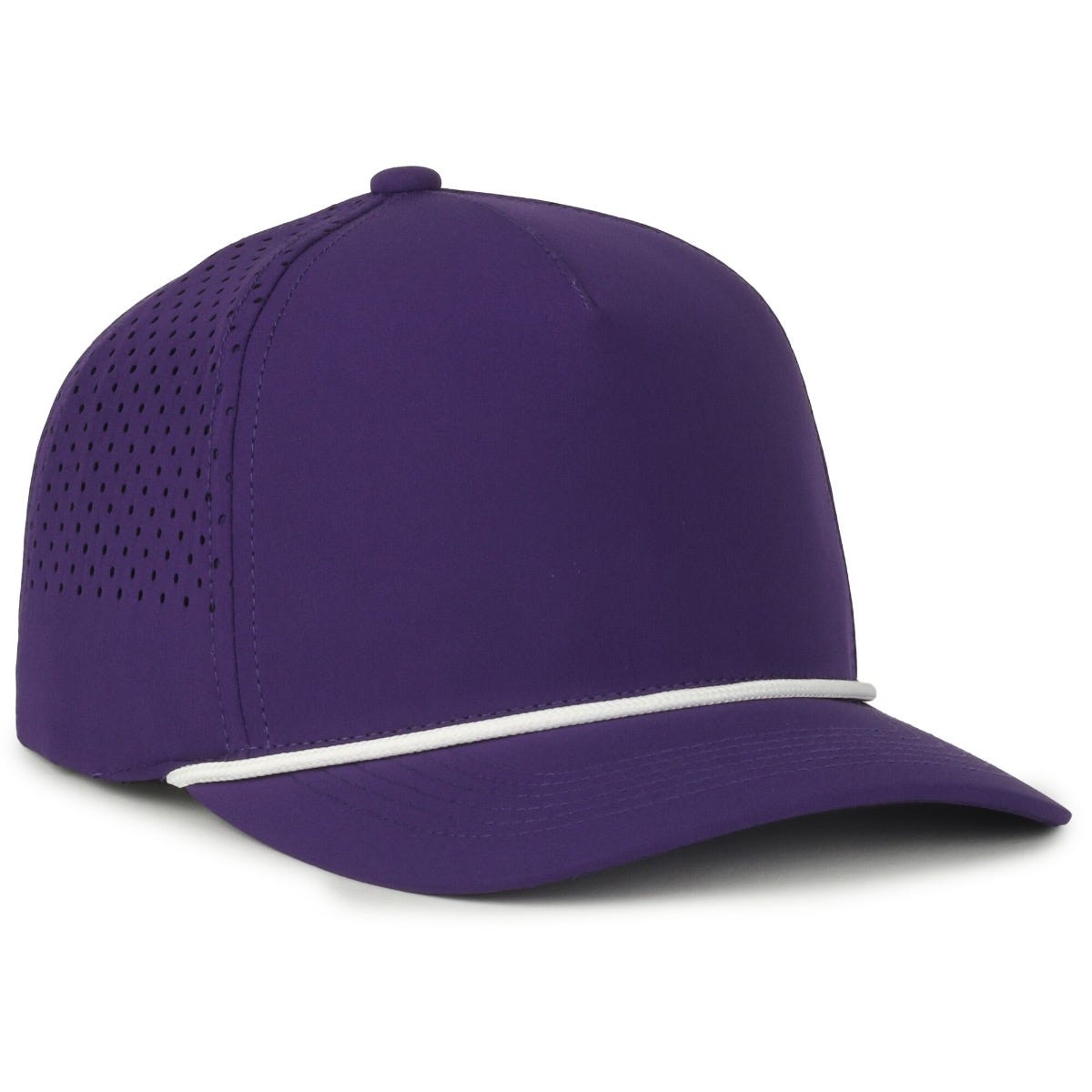 Oc Sports Oc551pf Perforated Performance 5-panel with Cord Cap - Purple White