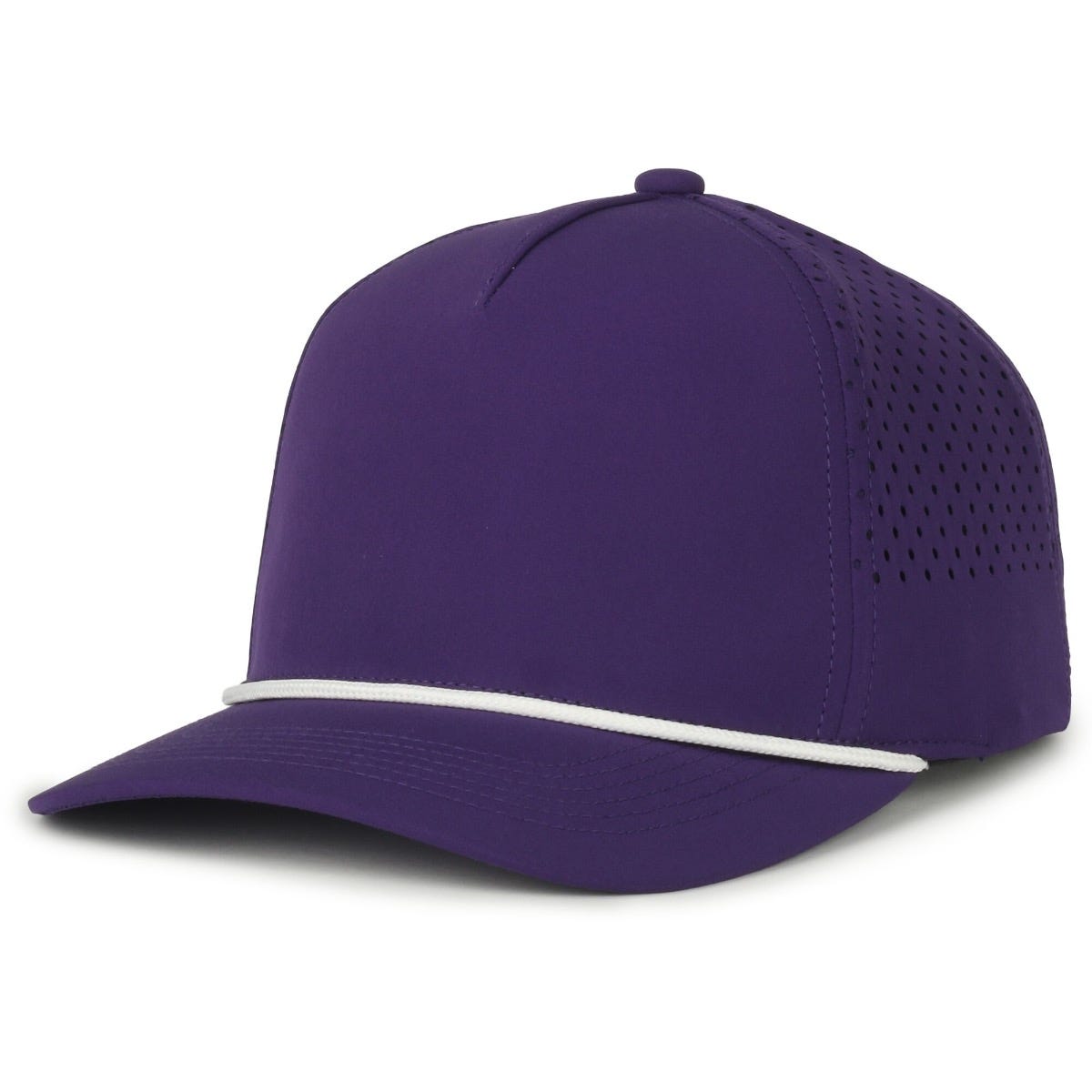 Oc Sports Oc551pf Perforated Performance 5-panel with Cord Cap - Purple White