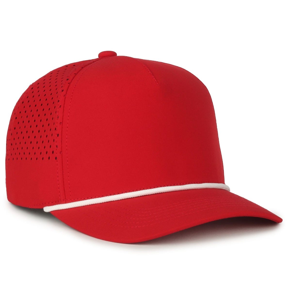 Oc Sports Oc551pf Perforated Performance 5-panel with Cord Cap - Red White