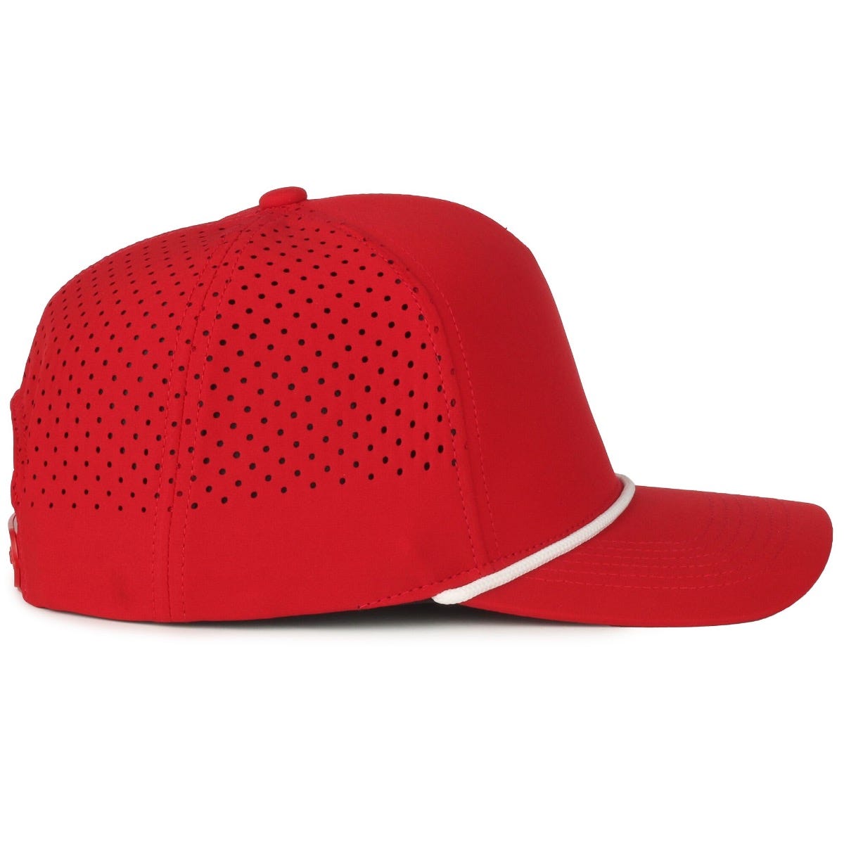 Oc Sports Oc551pf Perforated Performance 5-panel with Cord Cap - Red White