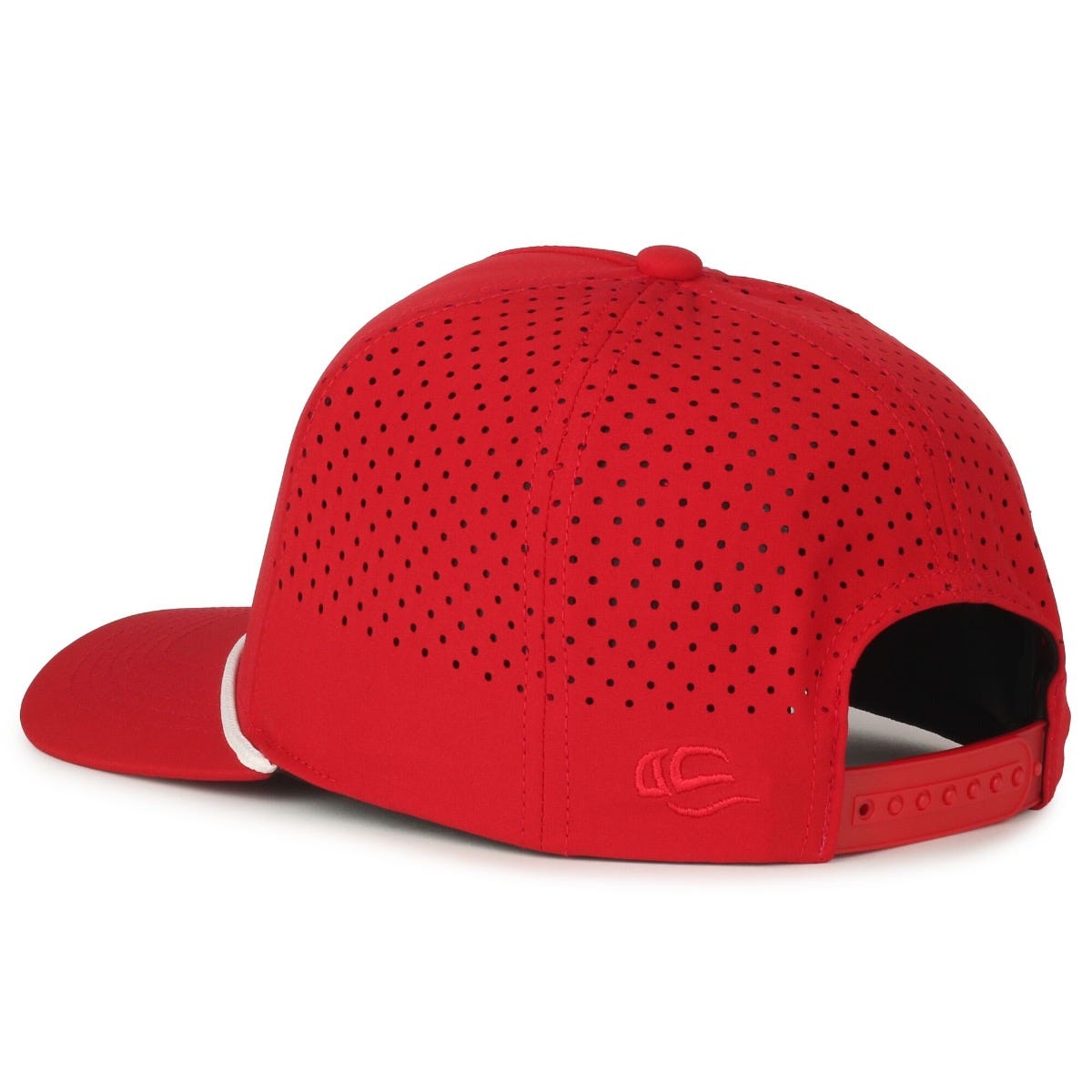 Oc Sports Oc551pf Perforated Performance 5-panel with Cord Cap - Red White