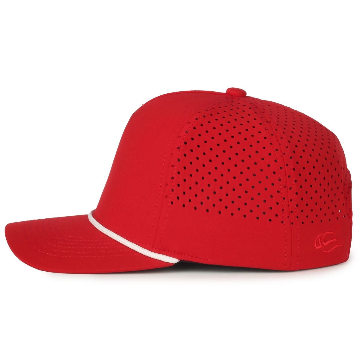 Oc Sports Oc551pf Perforated Performance 5-panel with Cord Cap - Red White