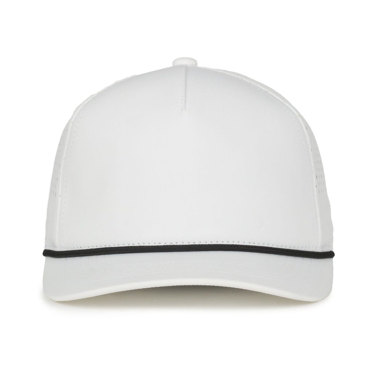 Oc Sports Oc551pf Perforated Performance 5-panel with Cord Cap - White Black