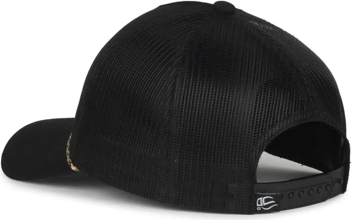 Oc Sports Oc555m 5-panel Mesh Back with Cord Cap - Black - Osfm