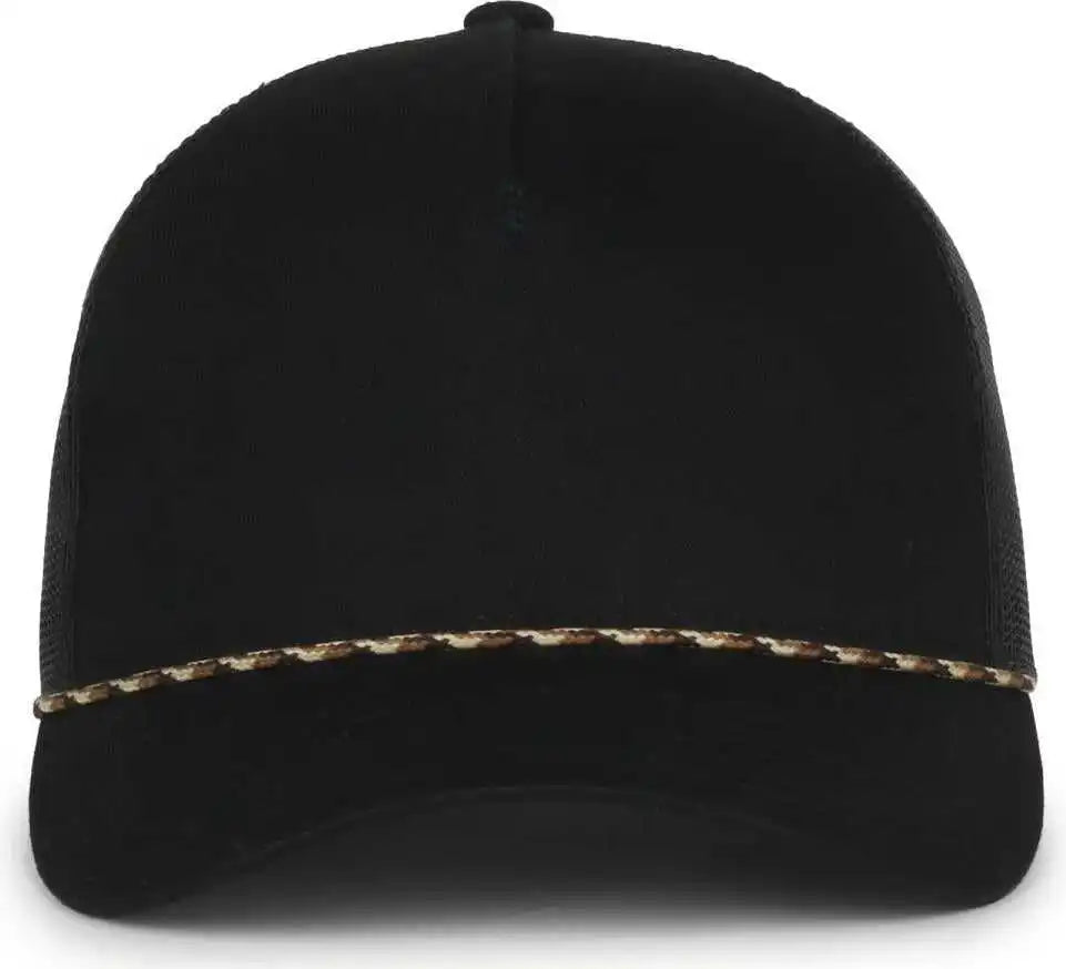 Oc Sports Oc555m 5-panel Mesh Back with Cord Cap - Black - Osfm