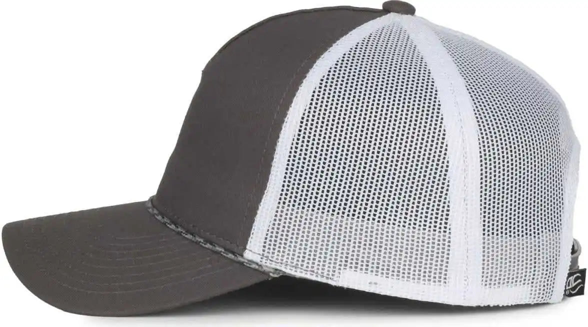 Oc Sports Oc555m 5-panel Mesh Back with Cord Cap - Charcoal White - Osfm