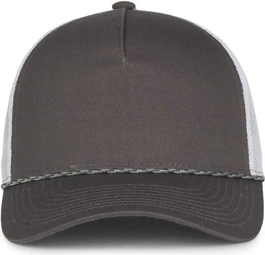 Oc Sports Oc555m 5-panel Mesh Back with Cord Cap - Charcoal White - Osfm