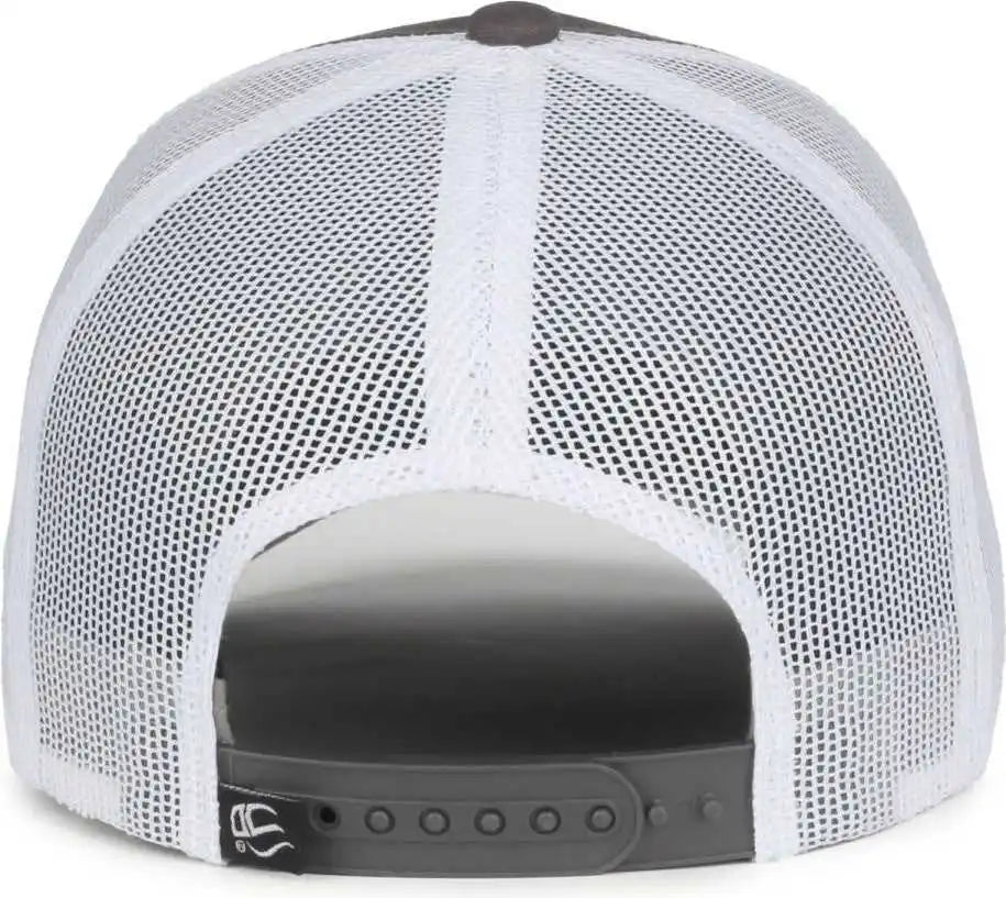 Oc Sports Oc555m 5-panel Mesh Back with Cord Cap - Charcoal White - Osfm