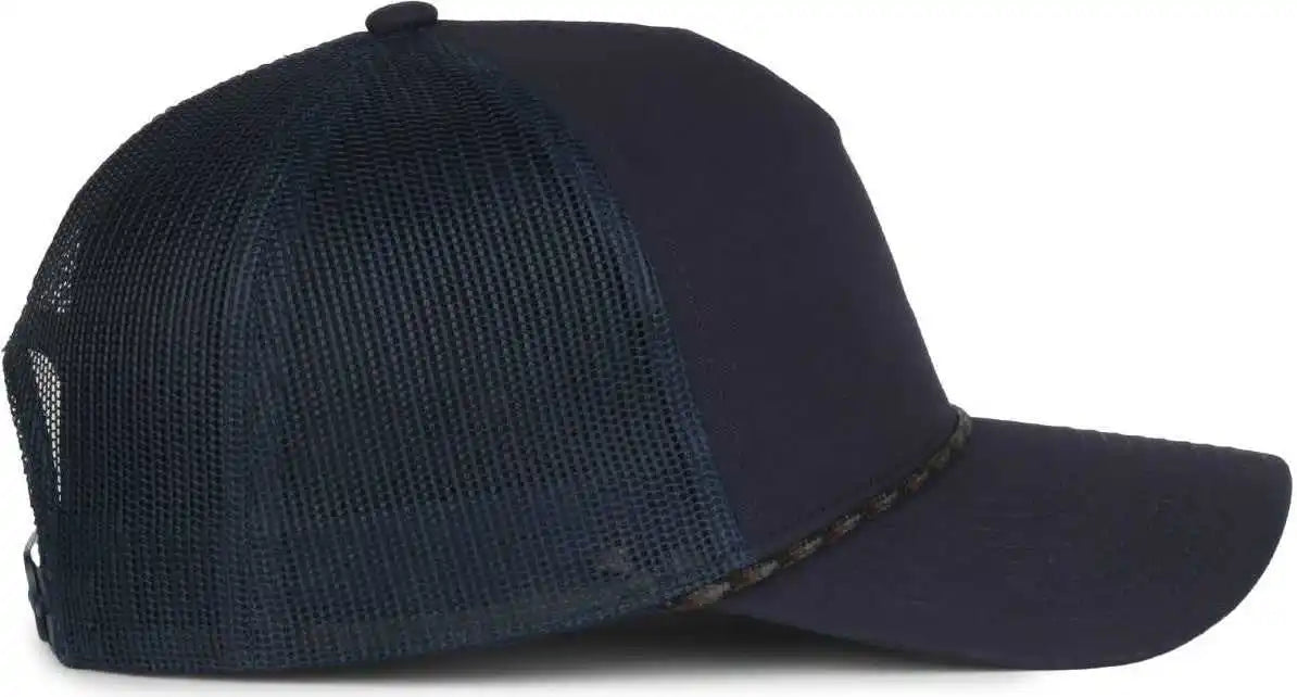 Oc Sports Oc555m 5-panel Mesh Back with Cord Cap - Navy - Osfm
