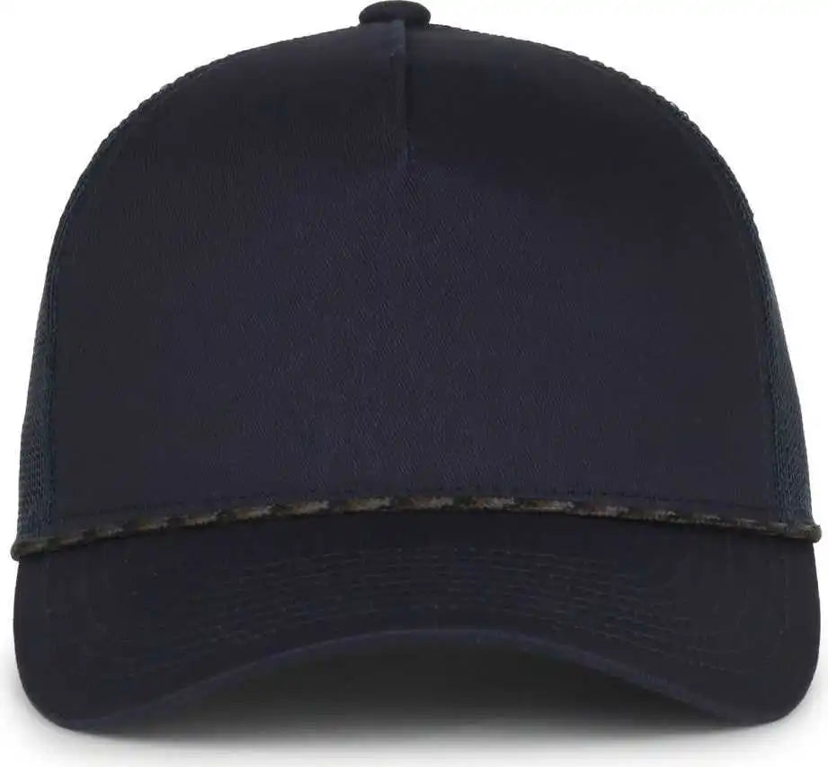 Oc Sports Oc555m 5-panel Mesh Back with Cord Cap - Navy - Osfm