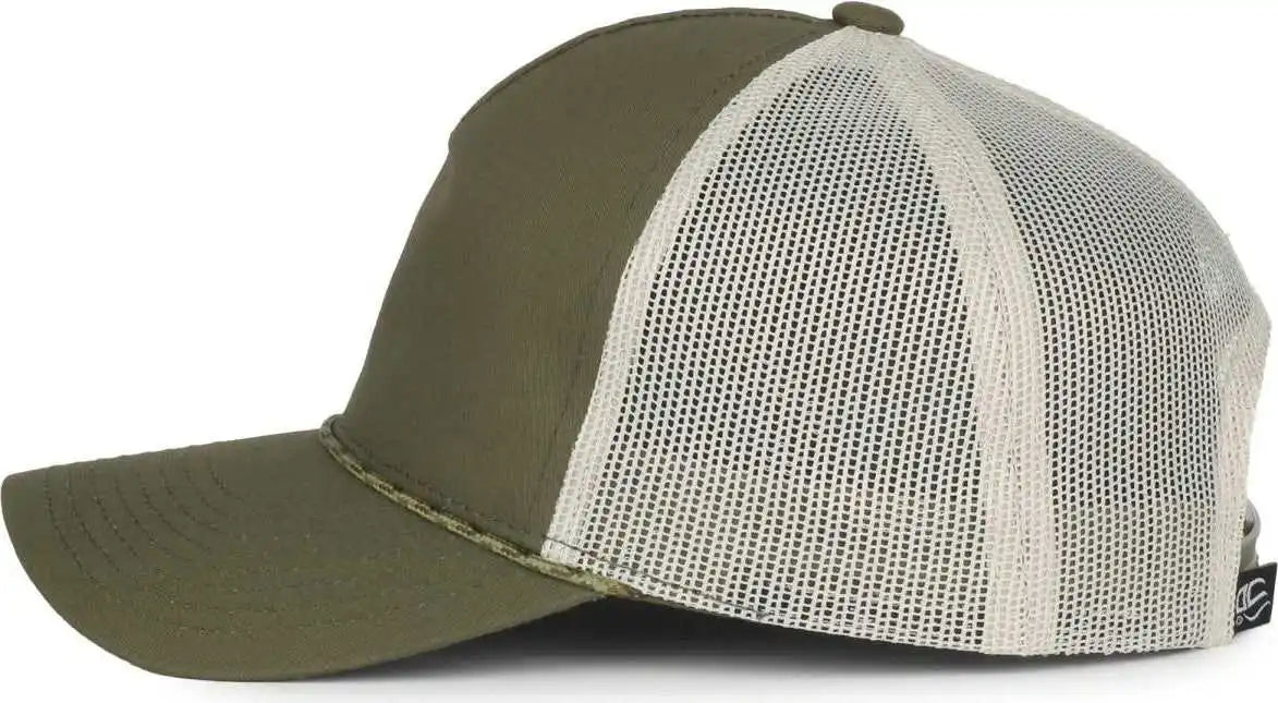 Oc Sports Oc555m 5-panel Mesh Back with Cord Cap - Olive Putty - Osfm