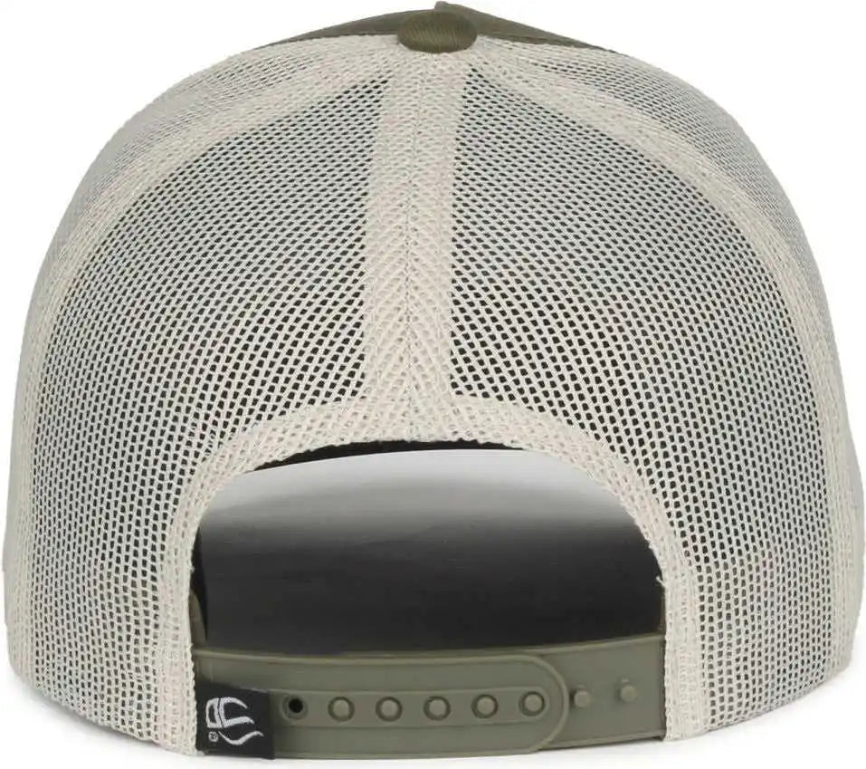 Oc Sports Oc555m 5-panel Mesh Back with Cord Cap - Olive Putty - Osfm