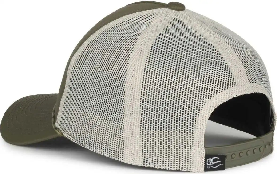 Oc Sports Oc555m 5-panel Mesh Back with Cord Cap - Olive Putty - Osfm