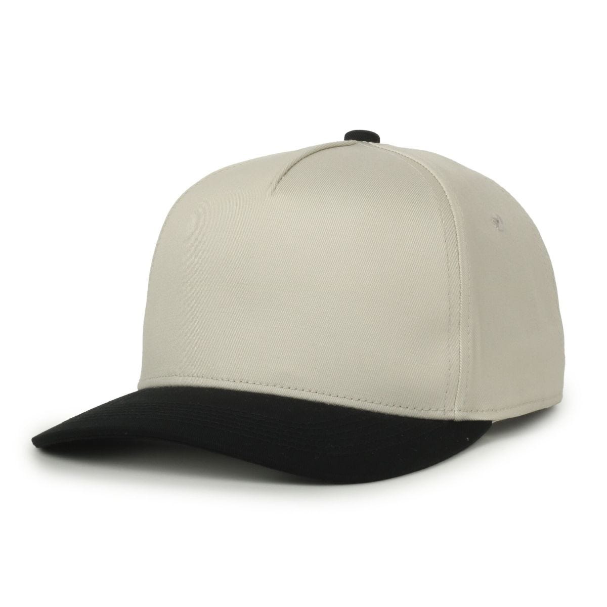 Oc Sports Oc560 Two-tone 5-panel Cap - Ivory Black