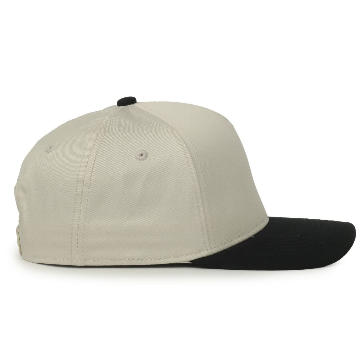 Oc Sports Oc560 Two-tone 5-panel Cap - Ivory Black