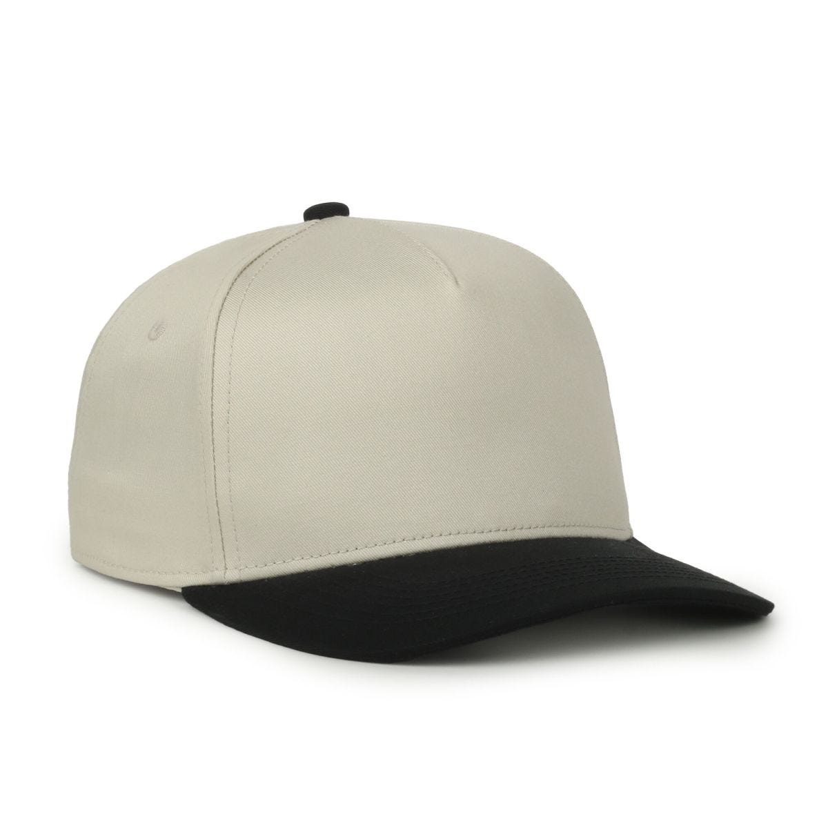 Oc Sports Oc560 Two-tone 5-panel Cap - Ivory Black