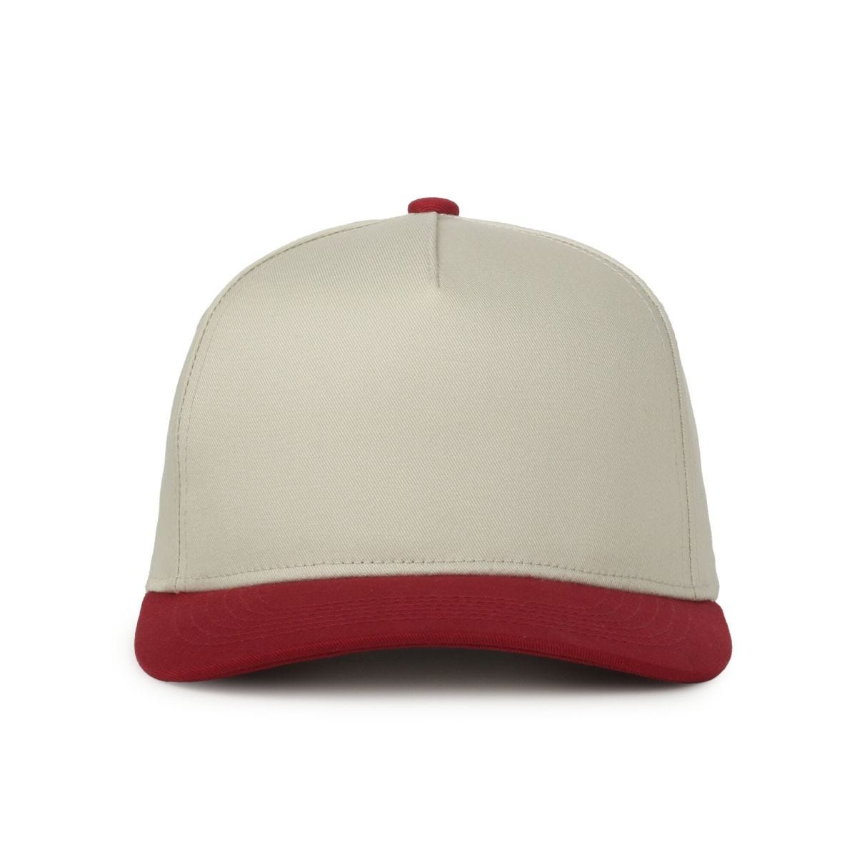 Oc Sports Oc560 Two-tone 5-panel Cap - Ivory Cardinal