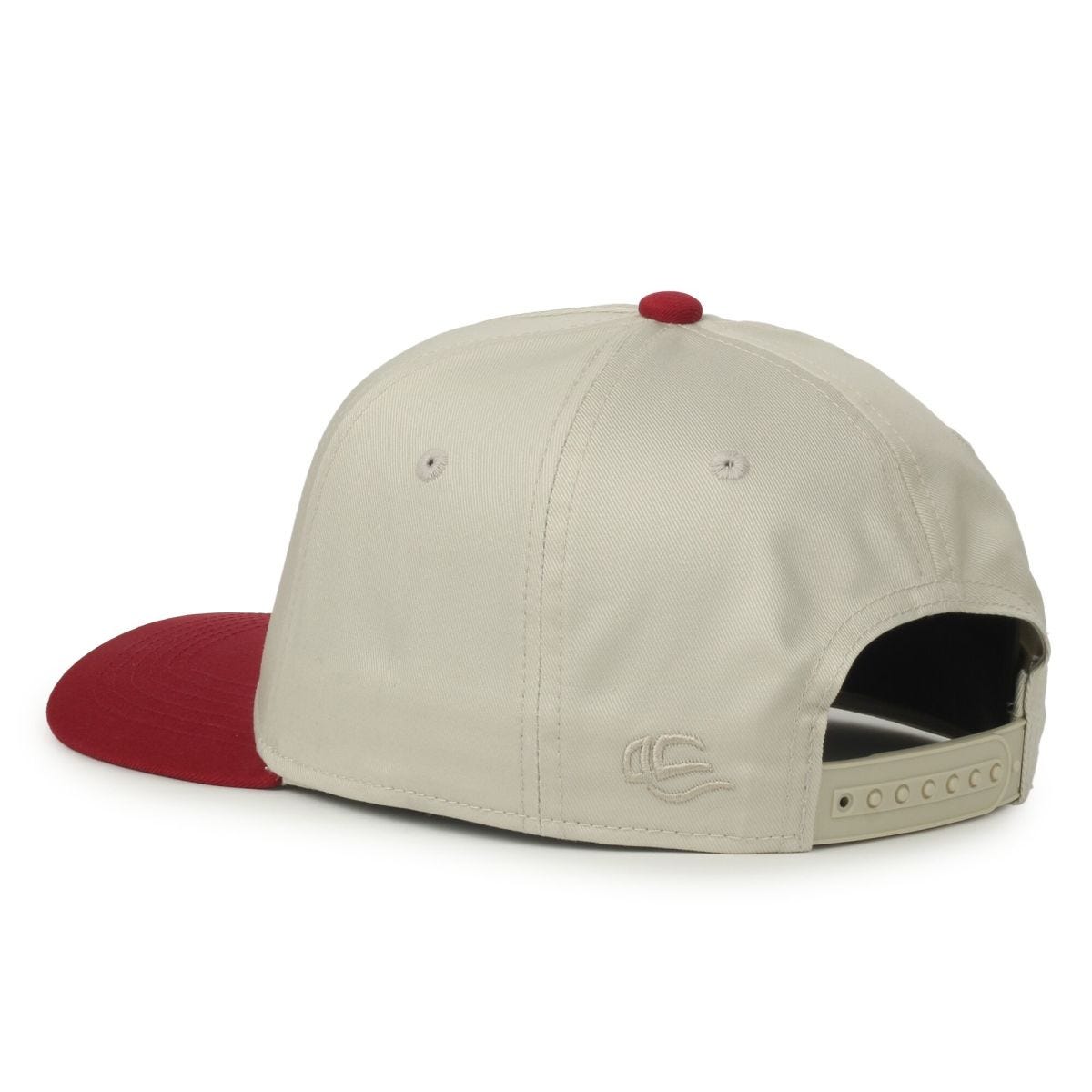 Oc Sports Oc560 Two-tone 5-panel Cap - Ivory Cardinal