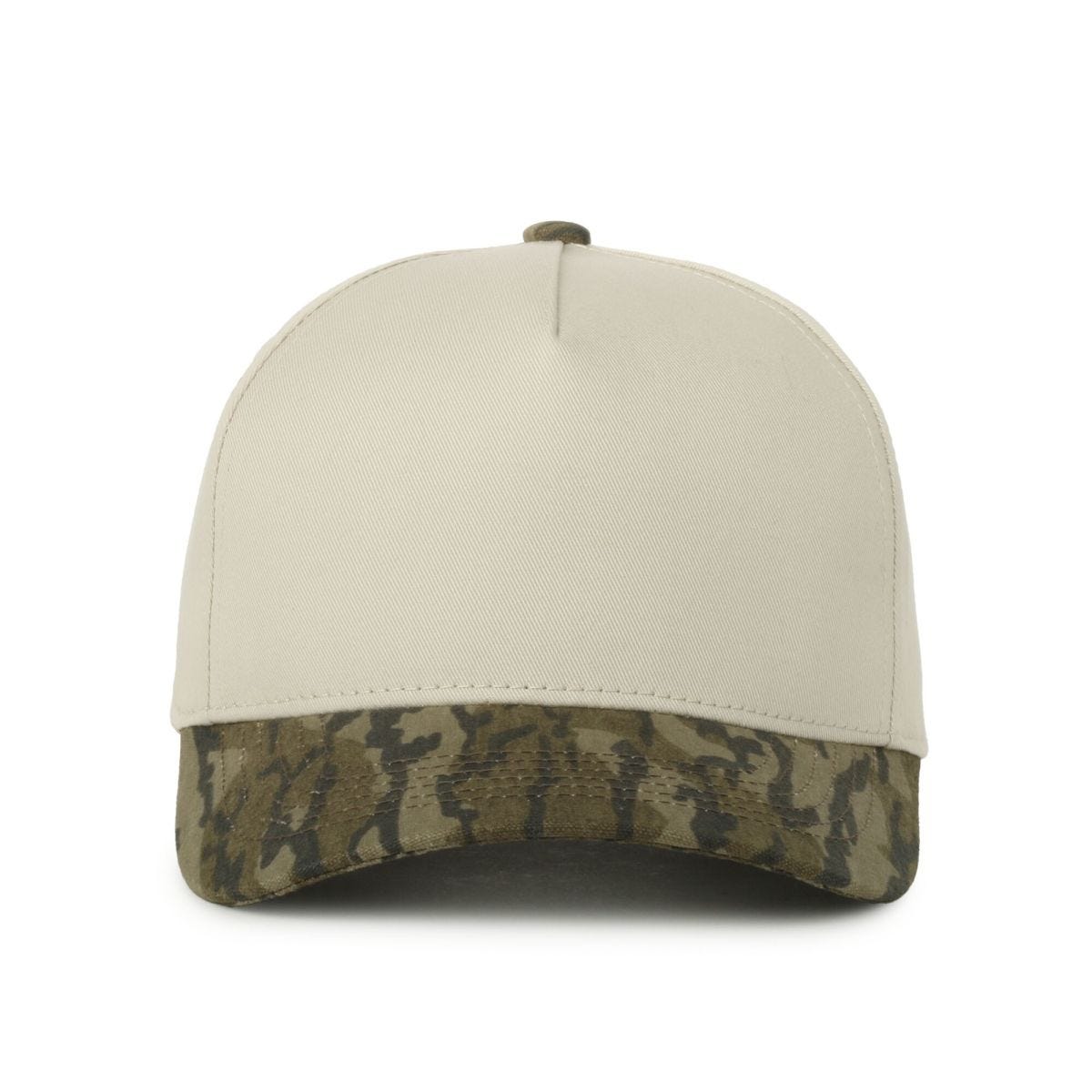 Oc Sports Oc560 Two-tone 5-panel Cap - Ivory Mossy Oak Original Bottomland