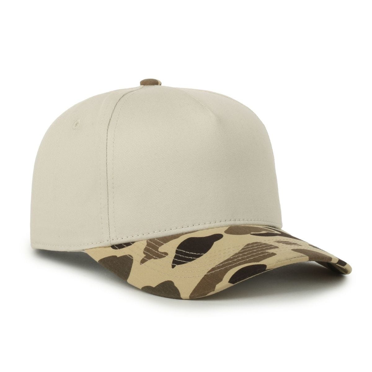 Oc Sports Oc560 Two-tone 5-panel Cap - Ivory Original Waterfowl