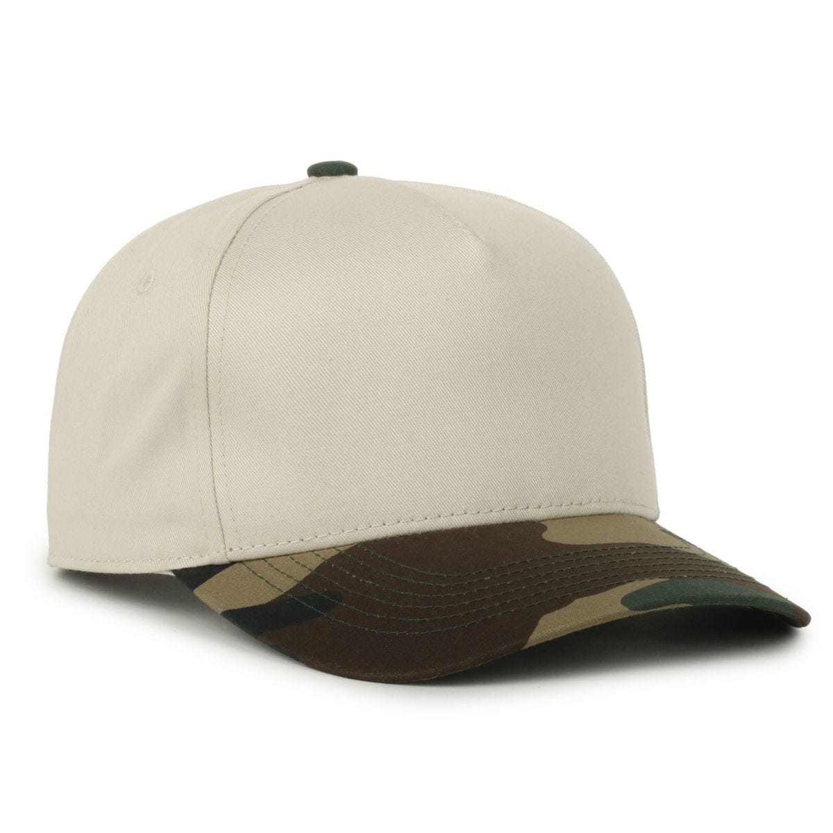 Oc Sports Oc560 Two-tone 5-panel Cap - Ivory Woodland