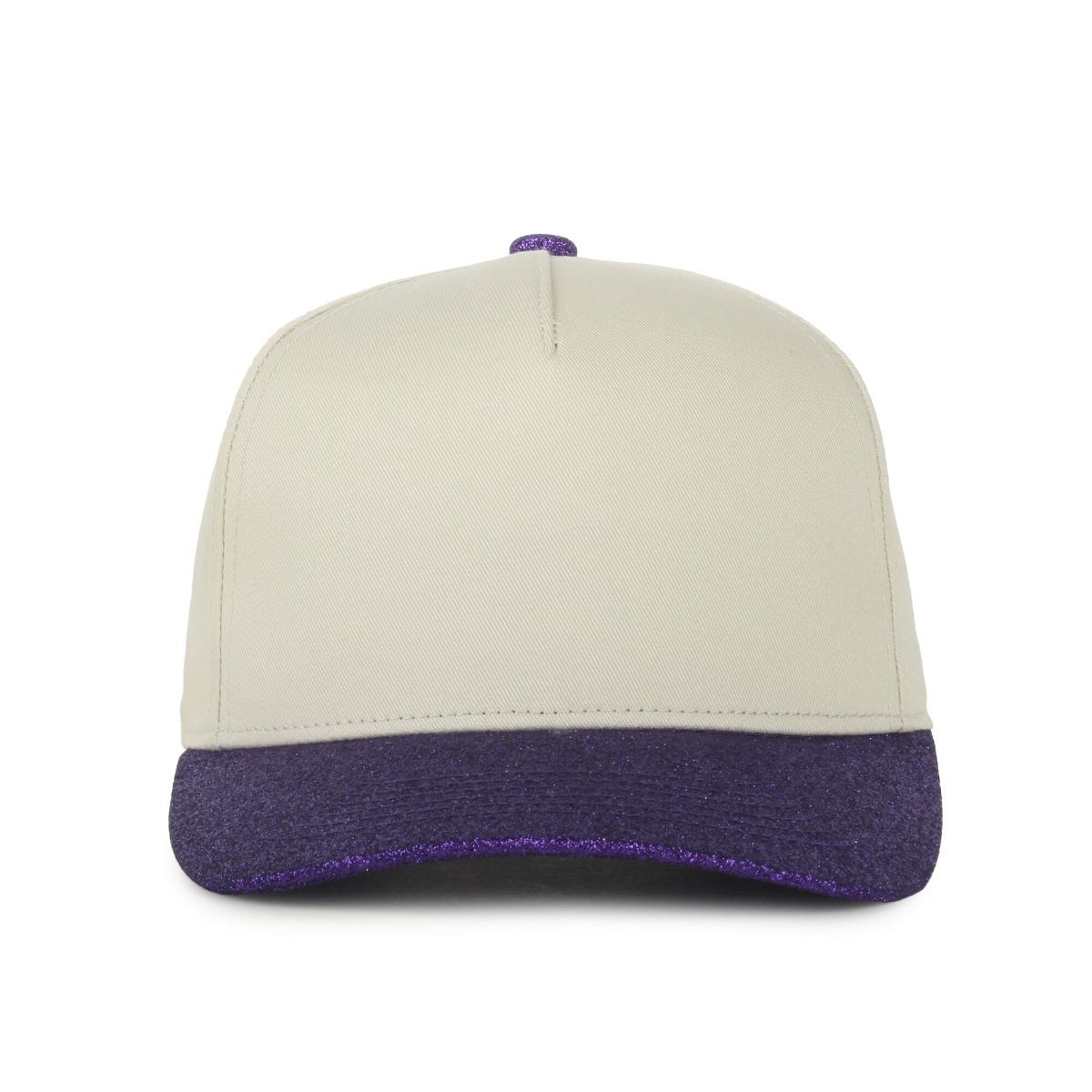 Oc Sports Oc560gltr Two-tone 5-panel Glitter Cap - Ivory Amethyst