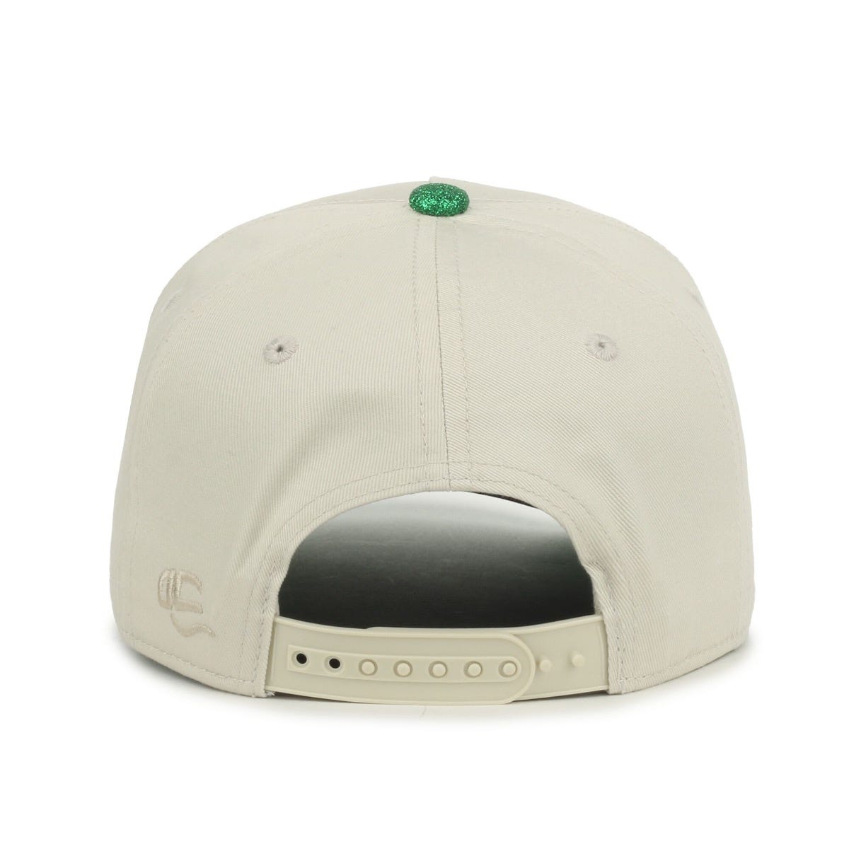 Oc Sports Oc560gltr Two-tone 5-panel Glitter Cap - Ivory Emerald