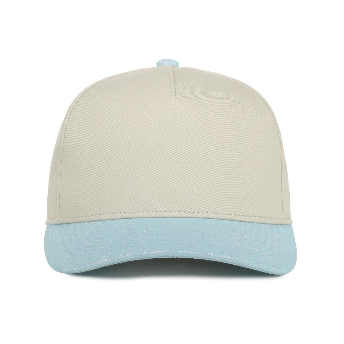 Oc Sports Oc560gltr Two-tone 5-panel Glitter Cap - Ivory Frost