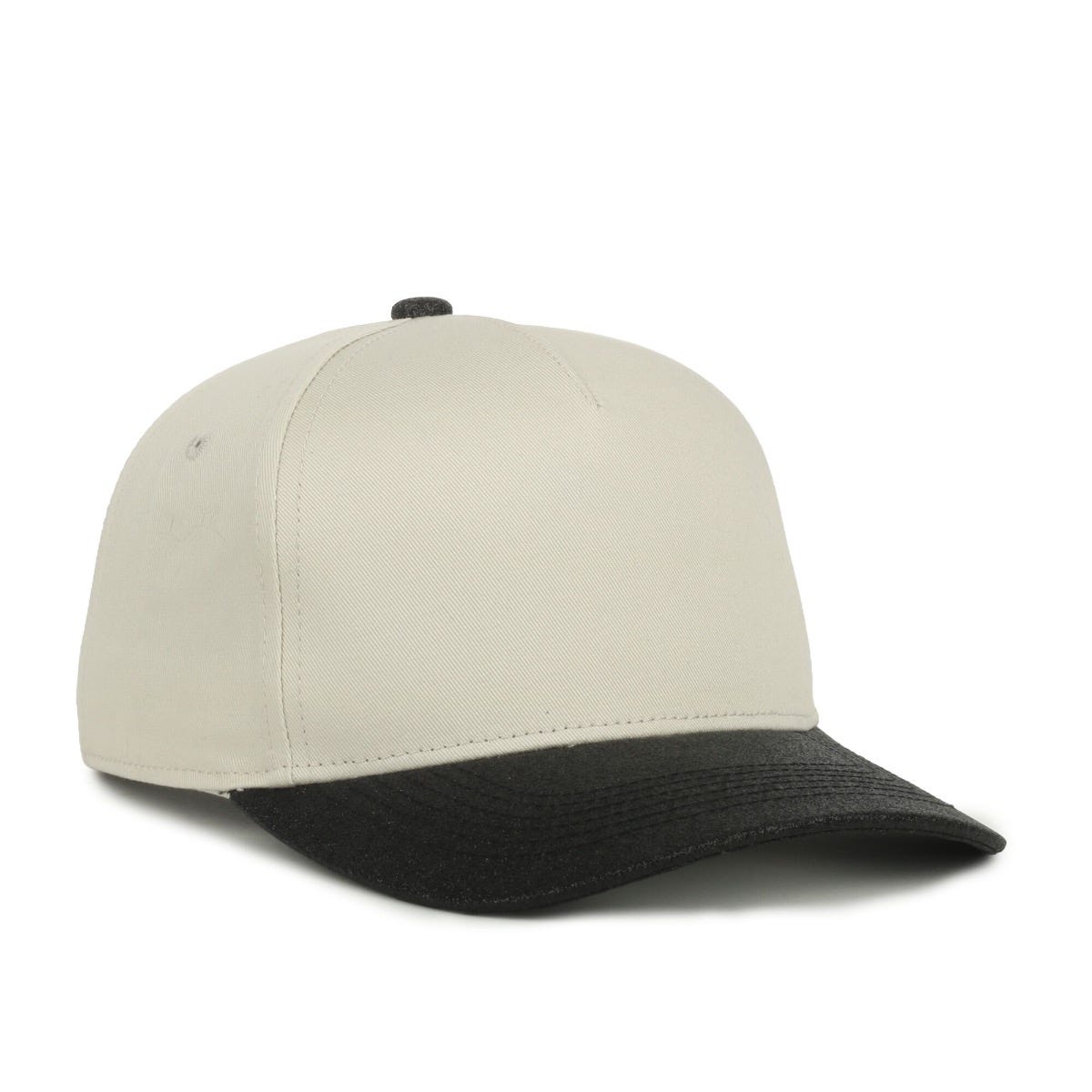 Oc Sports Oc560gltr Two-tone 5-panel Glitter Cap - Ivory Onyx