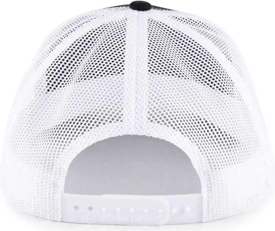 Oc Sports Oc571 Slight Pre-curved Visor with Mesh Back Cap - Black White - 6 7/8’’ - 7 1/2’’