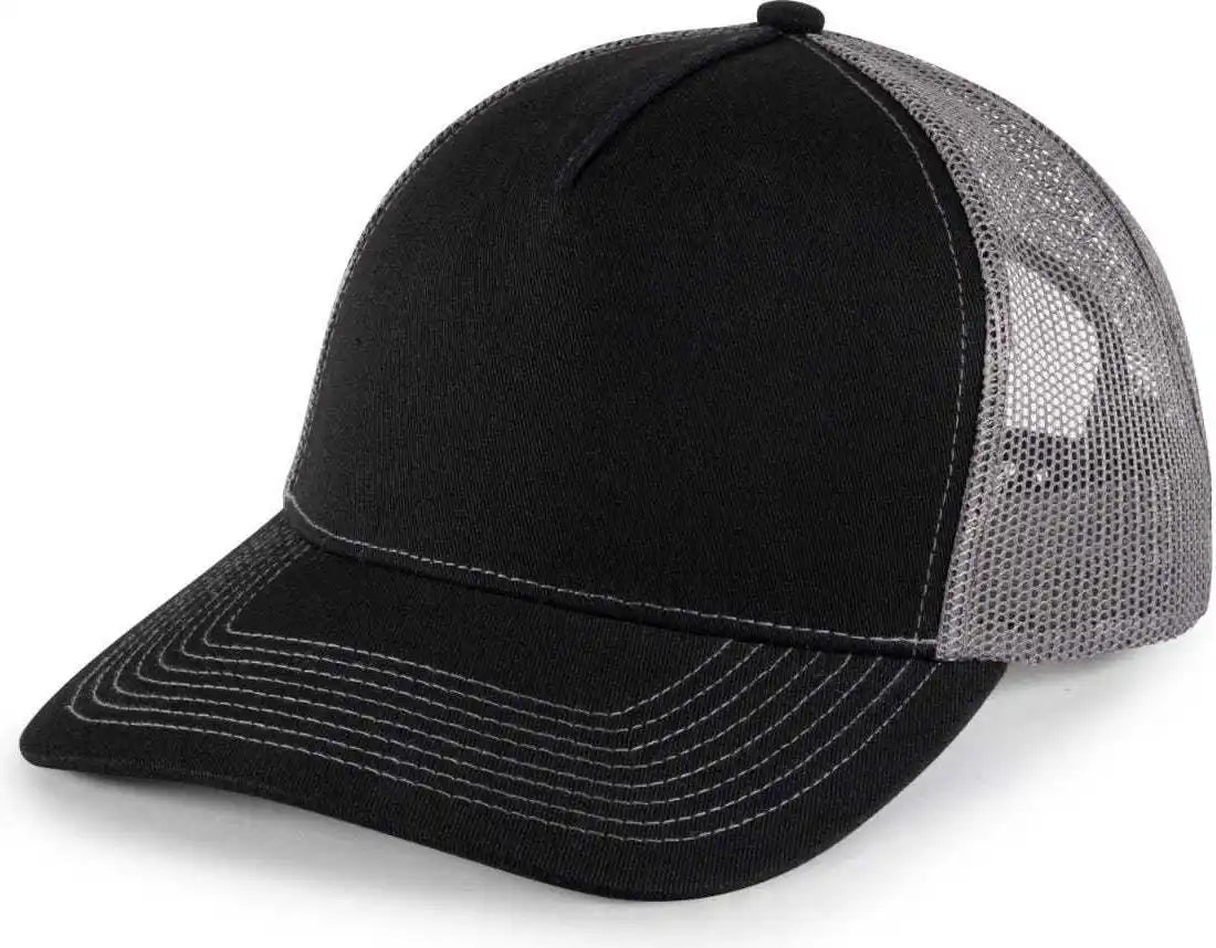 Oc Sports Oc571 Slight Pre-curved Visor with Mesh Back Cap - Black Charcoal - Dark Gray / 6 7/8’’ - 7 1/2’’