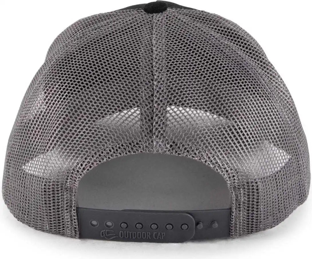 Oc Sports Oc571 Slight Pre-curved Visor with Mesh Back Cap - Black Charcoal - Dark Gray / 6 7/8’’ - 7 1/2’’