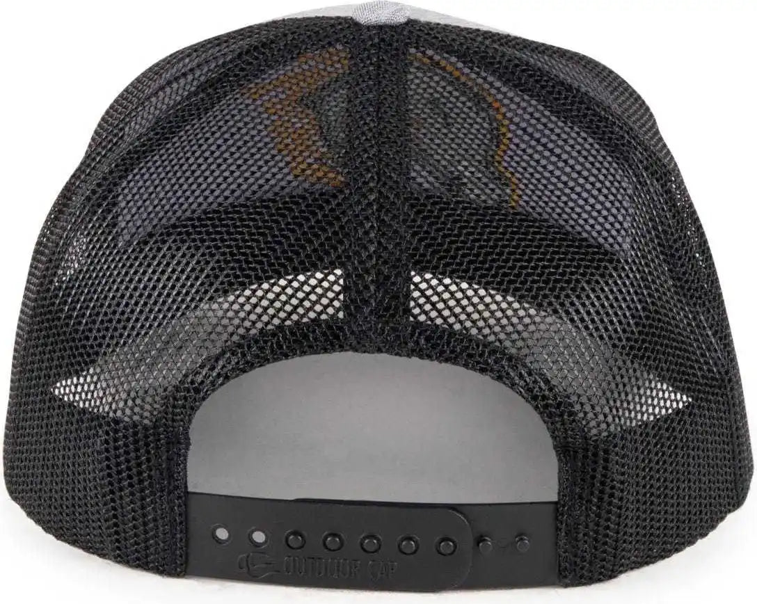 Oc Sports Oc571 Slight Pre-curved Visor with Mesh Back Cap - Charcoal Black - Dark Gray / 6 7/8’’ - 7 1/2’’