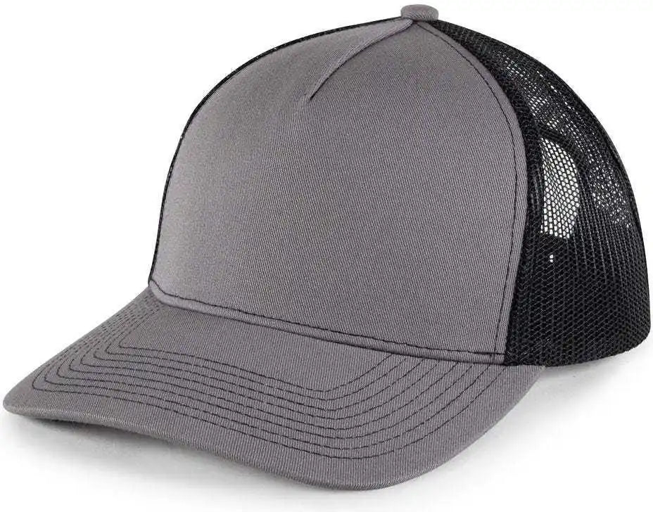 Oc Sports Oc571 Slight Pre-curved Visor with Mesh Back Cap - Charcoal Black - Dark Gray / 6 7/8’’ - 7 1/2’’