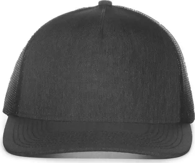 Oc Sports Oc571 Slight Pre-curved Visor with Mesh Back Cap - Ln Heathered Charcoal Black - Dark Gray / 6 7/8’’ - 7 1/2’’