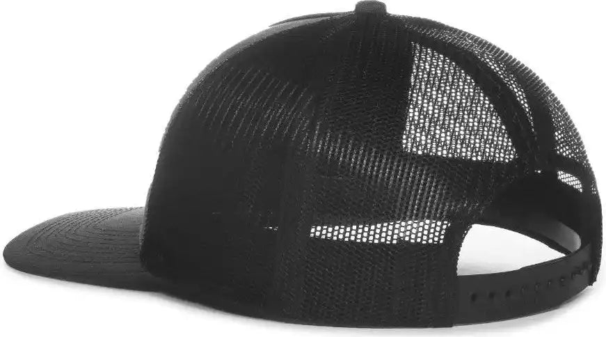 Oc Sports Oc571 Slight Pre-curved Visor with Mesh Back Cap - Ln Heathered Charcoal Black - Dark Gray / 6 7/8’’ - 7 1/2’’
